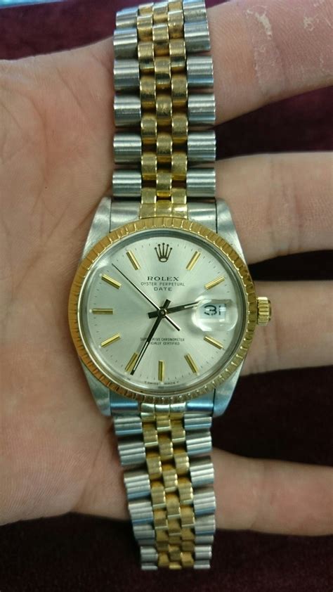 mens 1990's stanless gold rolex|rolex datejust 1996 price.